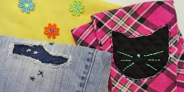 رفو کردن لباس با وصله